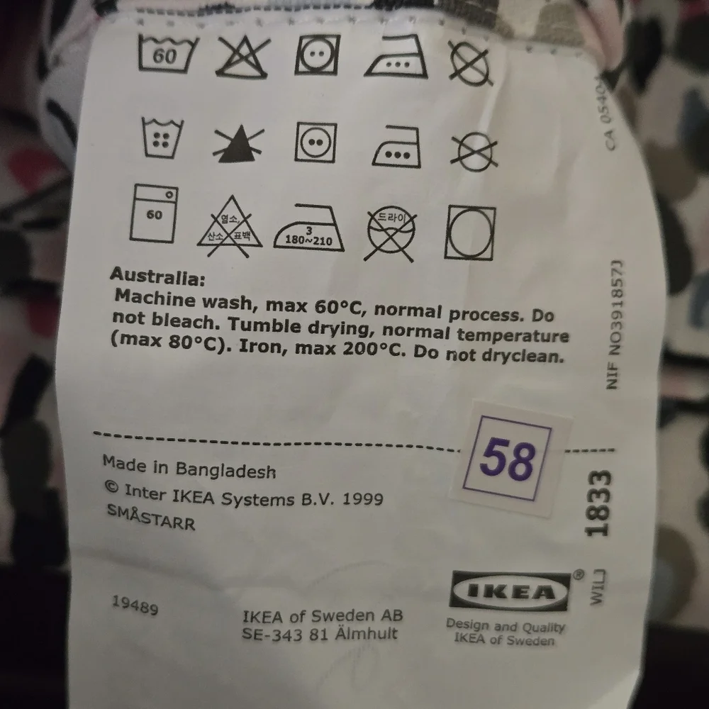 NEW IKEA Smastarr Twin Duvet Cover 86 x 64 Abstract Dot Print Multi Color